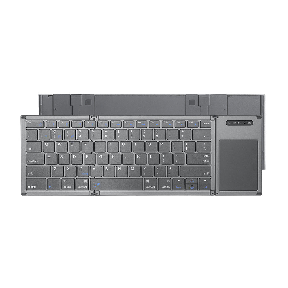 Клавиатура No brand B066T, Тъчпад, Сгъваема, Bluetooth, Черен - 6174