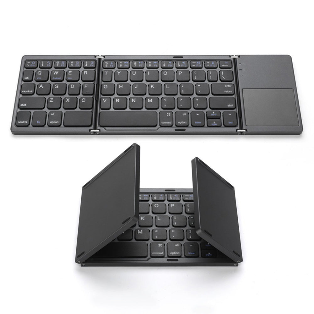 Клавиатура No brand B033, Тъчпад, Сгъваема, Bluetooth, Черен - 6177