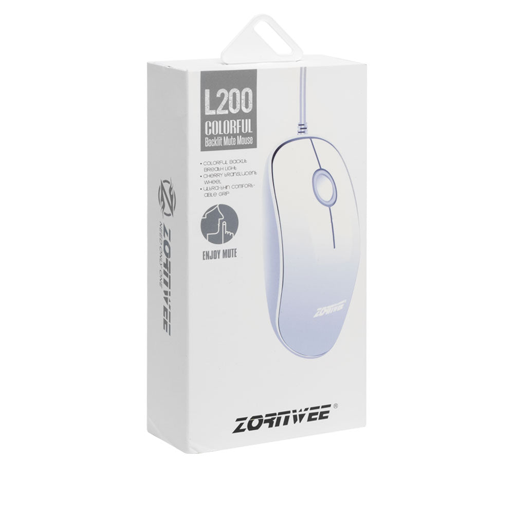 Мишка, ZornWee L200, Оптична, Бял - 630