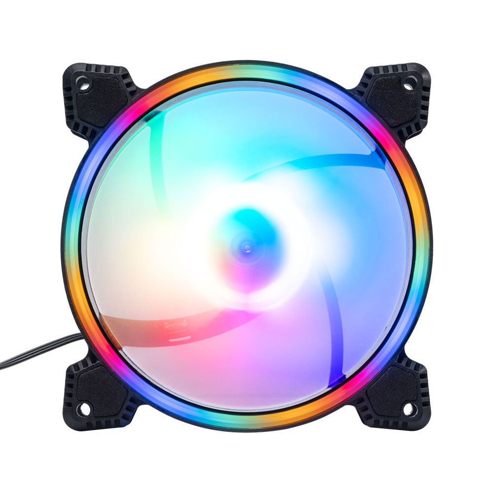 Вентилатор No brand, 120mm, LED, 3PIN/MOLEX, Черен - 63072