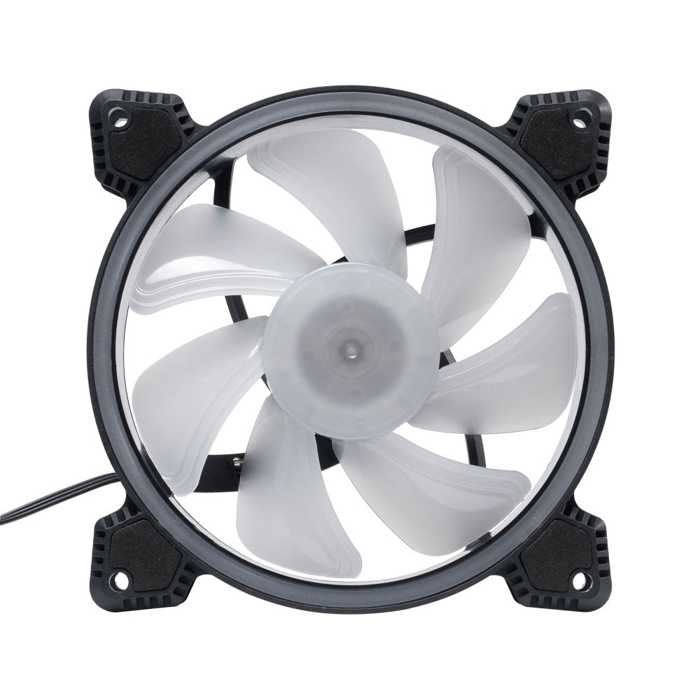 Вентилатор No brand, 120mm, LED, 3PIN/MOLEX, Черен - 63072