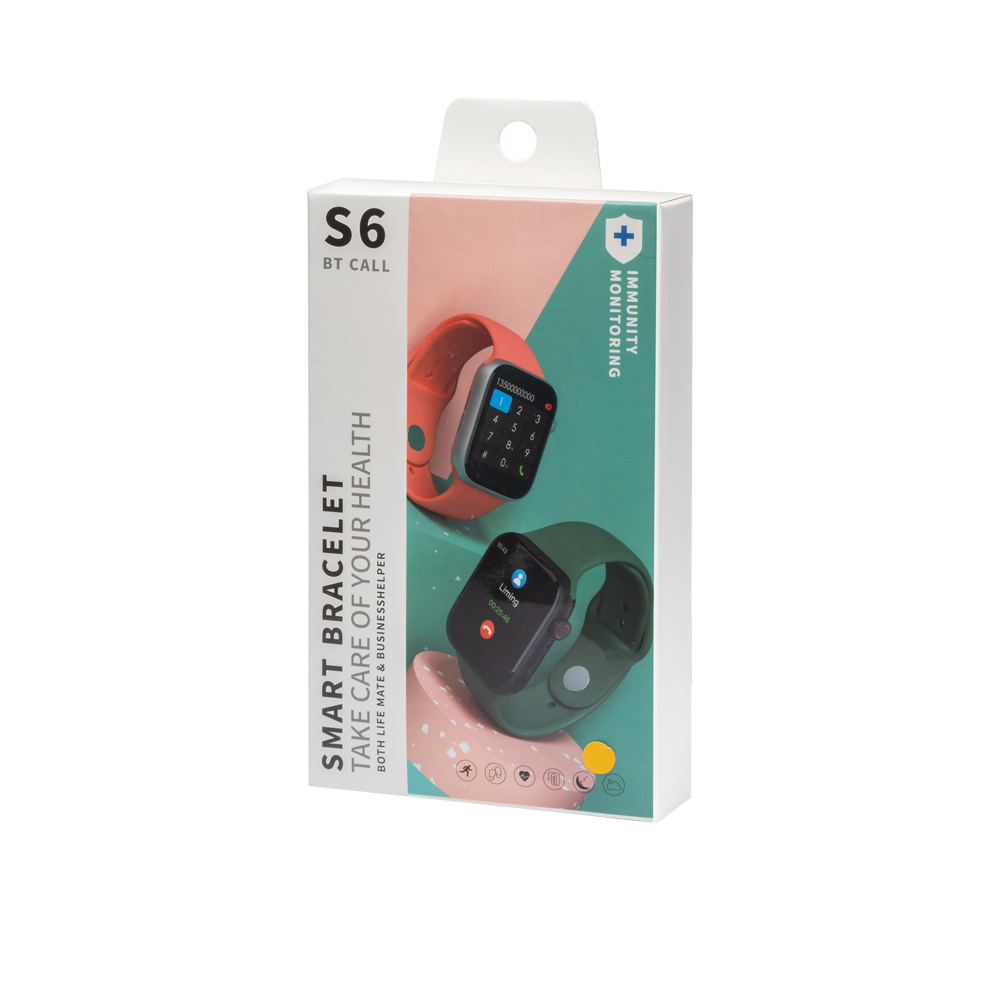 Смарт часовник No brand S6, 38mm, Bluetooth обаждания, IP67, Различни цветове - 73028