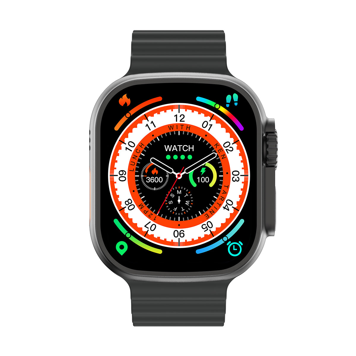 Смарт часовник WiWu SW01 Ultra, Черен - 73084