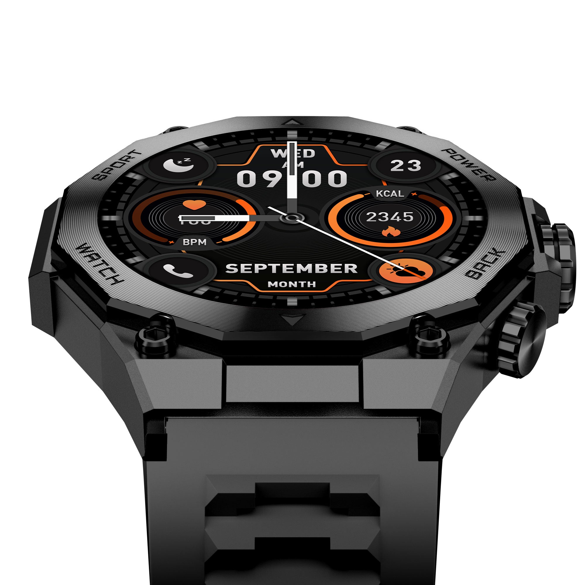 Смарт часовник Aurafit AM18, Amoled, Черен - 73129