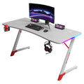 Геймърско бюро No brand D2209, 4 в 1, RGB, Бял - 74002
