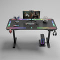 Геймърско бюро No brand Y109, 4 в 1, RGB, Черен - 74009