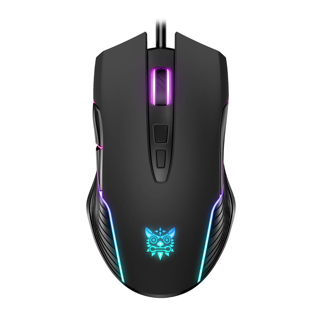 Геймърска мишка Onikuma CW905, Оптична, 7D, RGB, Черен - 767