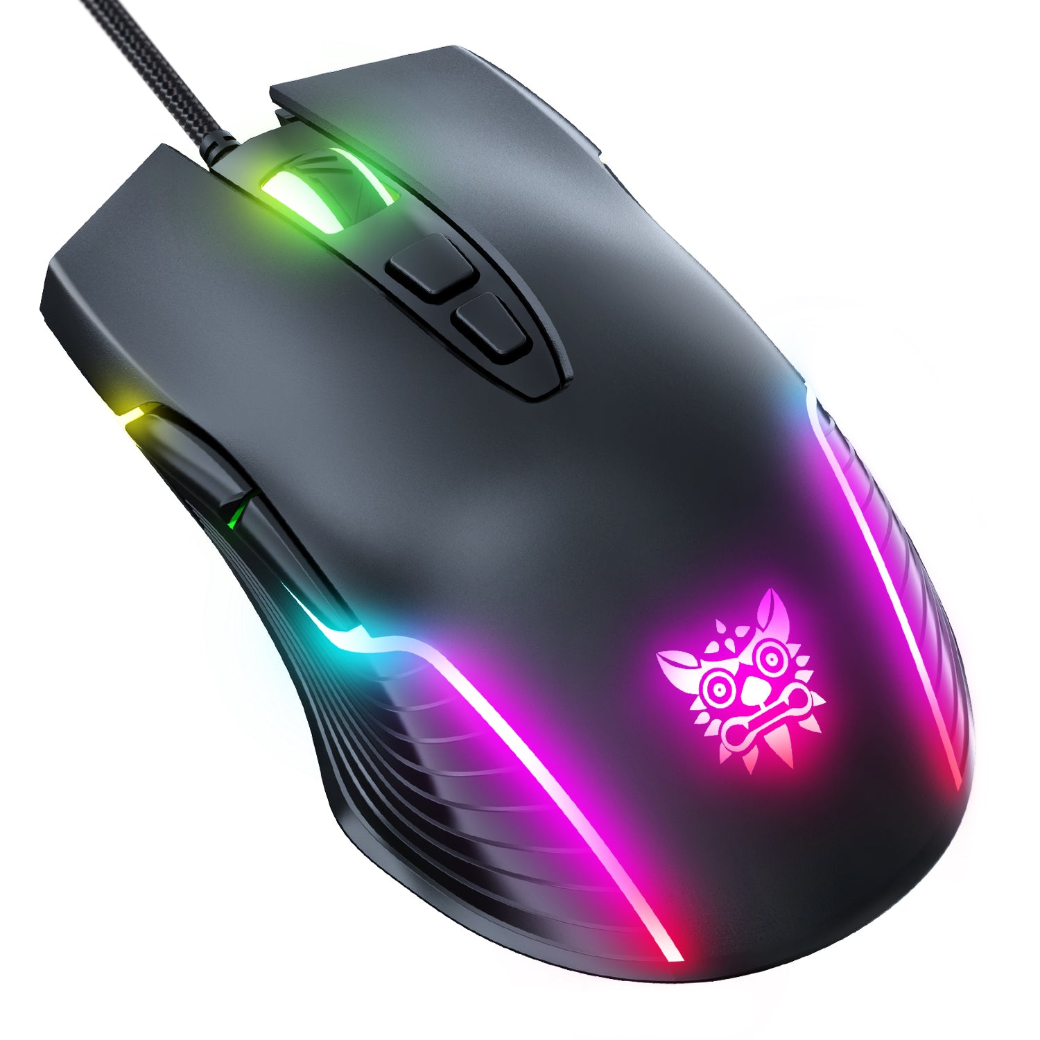 Геймърска мишка Onikuma CW905, Оптична, 7D, RGB, Черен - 767