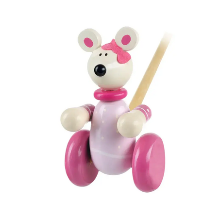 Дървена Буталка - Розово Мишле - Animals Collection