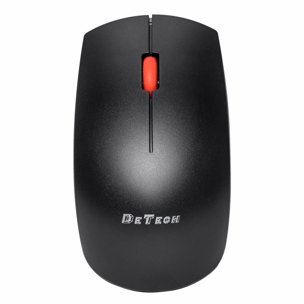 Мишка DeTech D15WL, Безжична, USB, Черен - 785