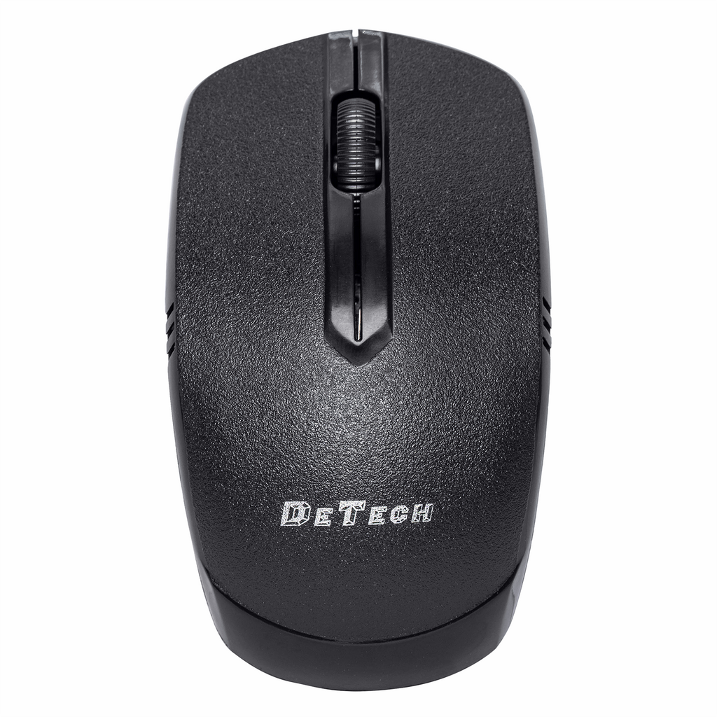 Мишка DeTech D16WL, Безжична, USB, Черен - 786