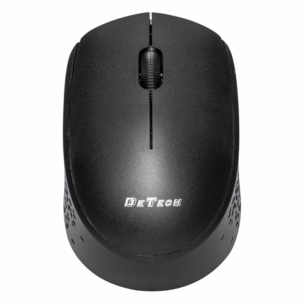 Мишка DeTech D17WL, Безжична, USB, Черен - 787
