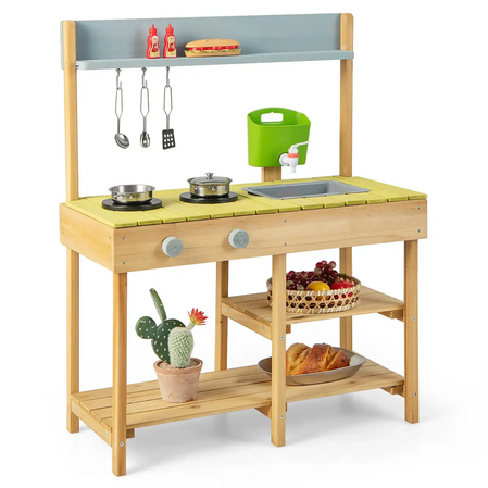 Дървена градинска кухня, Costway
