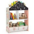 Детска дървена етажерка за книжки и играчки, 3в1, Costway