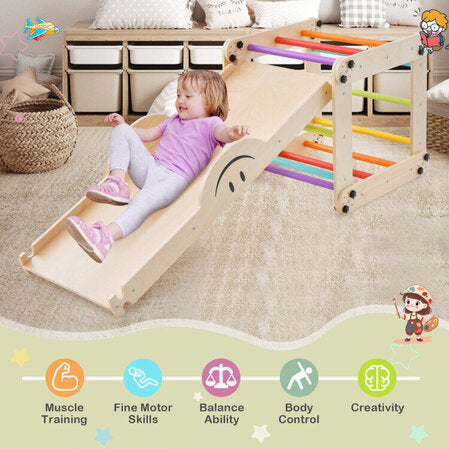 Катерушка с пързалка и стена за катерене, 7в1, Costway - снимка 9