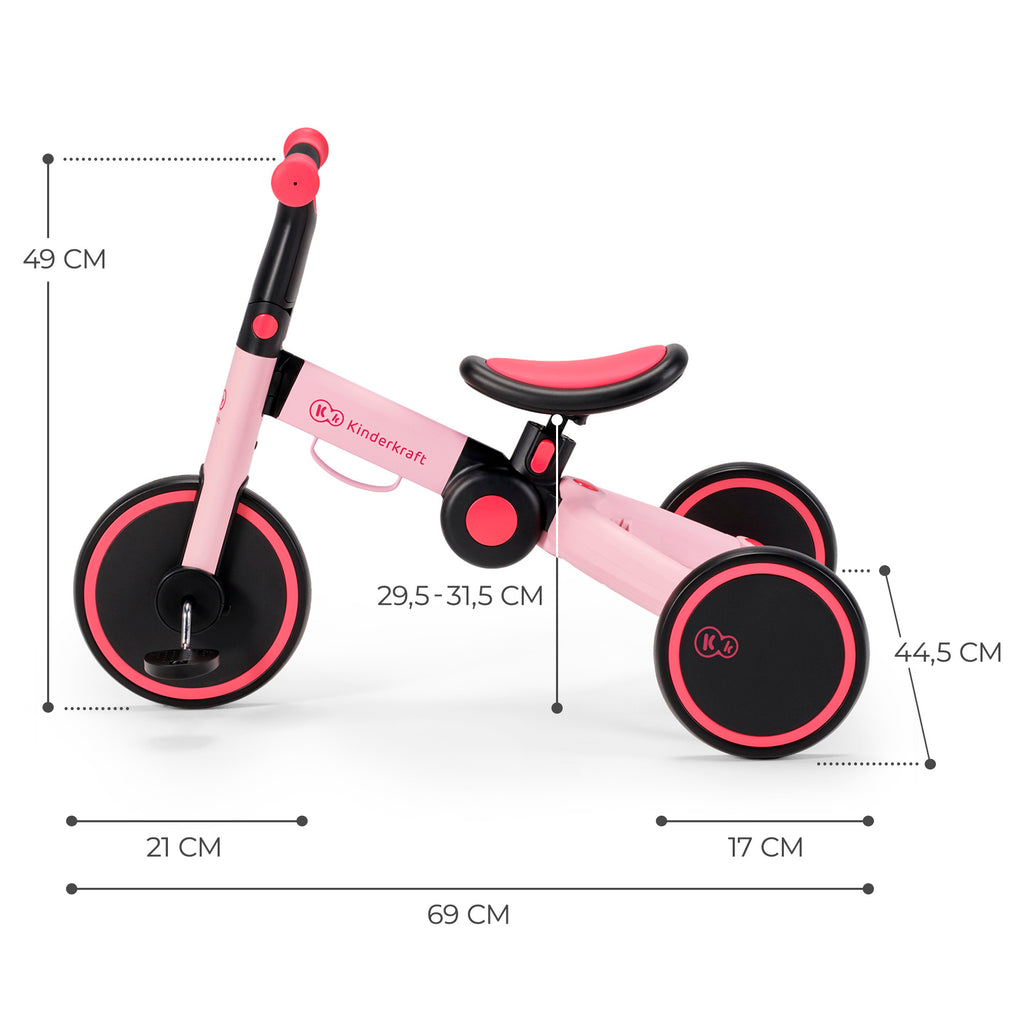 Kinderkraft триколка 3в1 4TRIKE pink - снимка 9