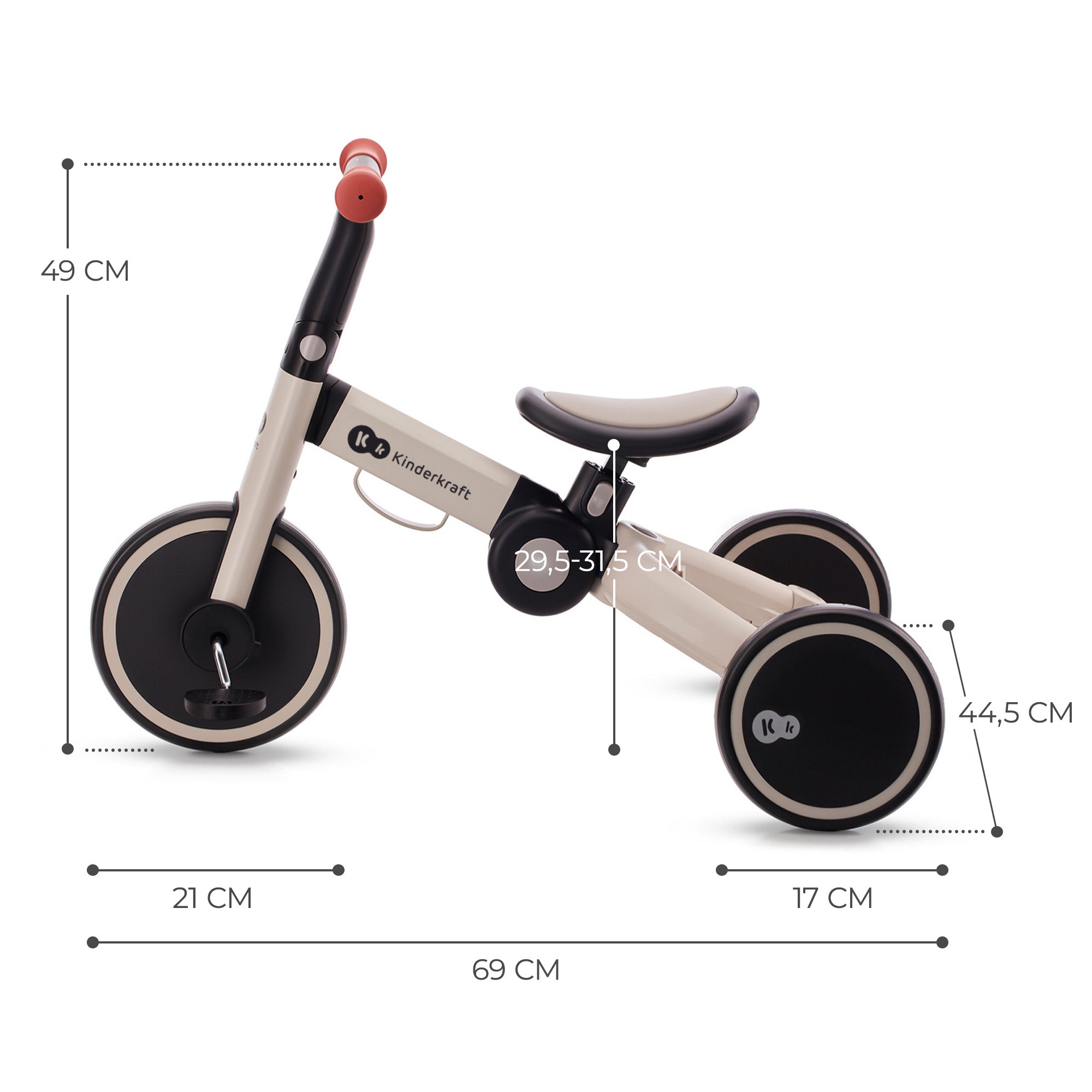 Kinderkraft триколка 3в1 4TRIKE grey - снимка 11