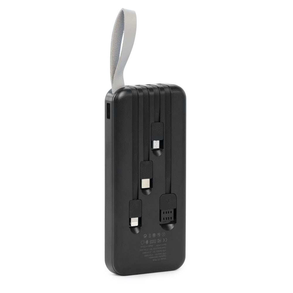 Преносима батерия Earldom ET-PB48. 10000mAh, LED Фенер, Черен - 87059