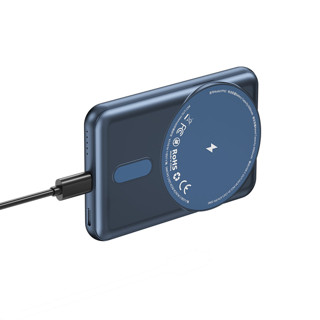 Преносима батерия WiWu PP02, 5000mAh, 20W, Qi, MagSafe, Различни цветове - 87082
