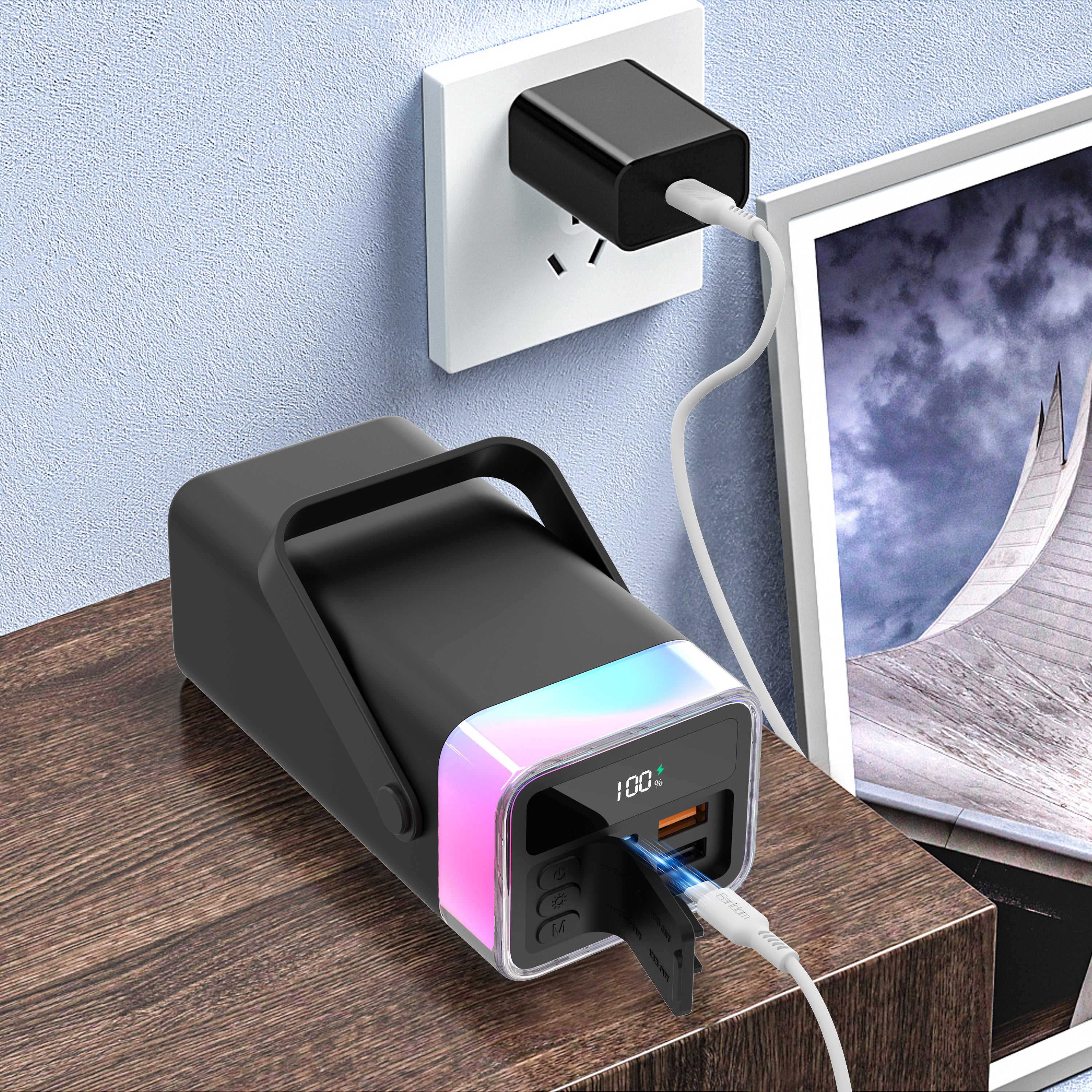 Преносима батерия Earldom ET-PD38 40 000mAh, Черен - 87084