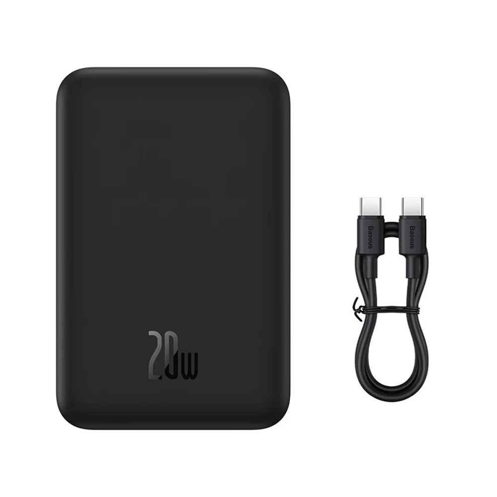 Преносима батерия Baseus Magnetic Mini Wireless, 20000mAh, 20W, С Type-C кабел, Черен - 87088