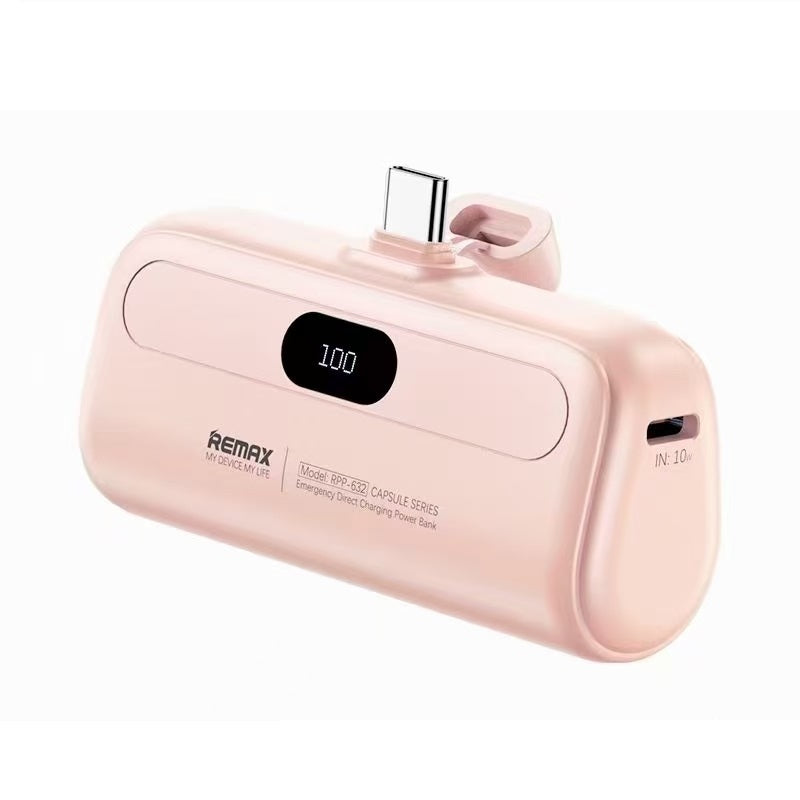 Преносима батерия Remax RPP-632, 5000mAh, 10W, Type-C, Различни цветове - 87095