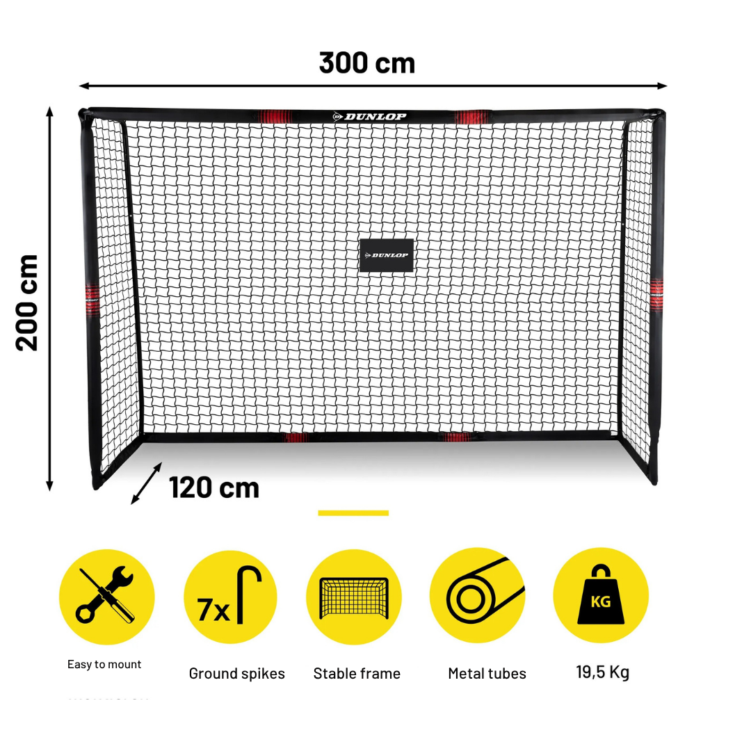 Dunlop футболна врата 300x200x120 - снимка 4