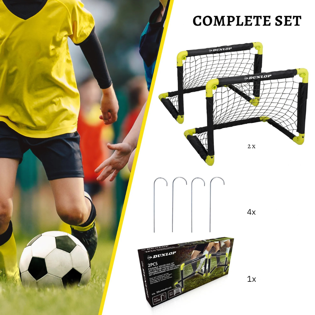 Dunlop 2 бр сгъваеми футболни врати 55x44x44 см - снимка 8
