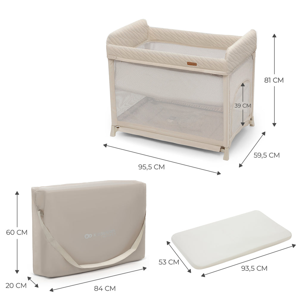 Kinderkraft MOON DREAM бебешка кошара BEIGE - снимка 3
