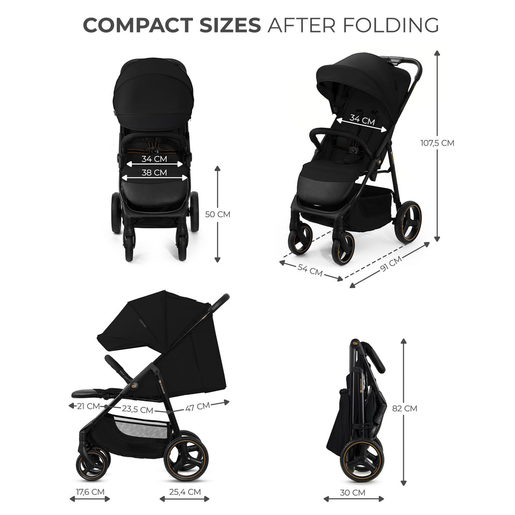 Kinderkraft TRIG 3 бебешка количка ONYX BLACK - снимка 4