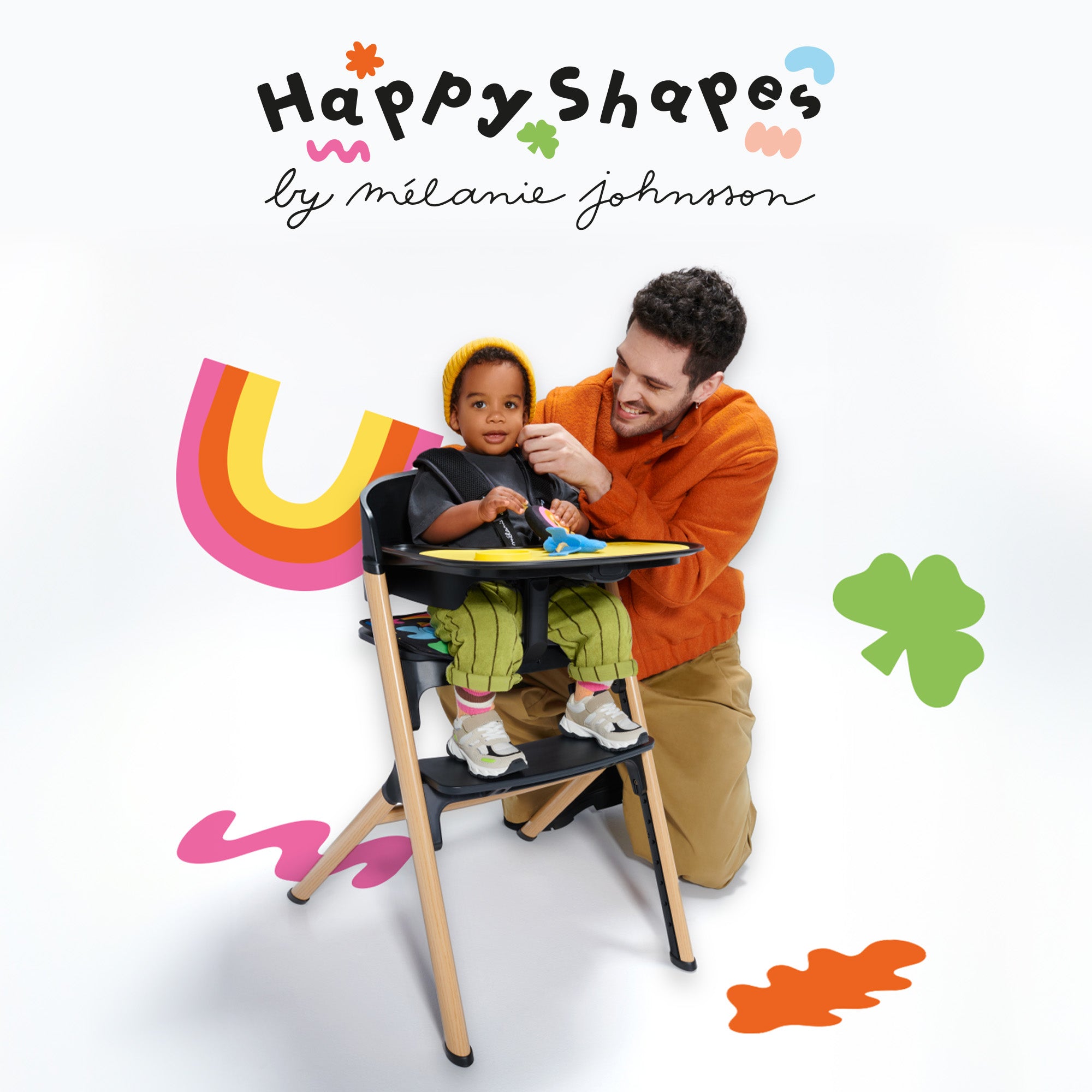Kinderkraft LIVY столче за хранене + CALMEE шезлонг HAPPY SHAPES - снимка 13