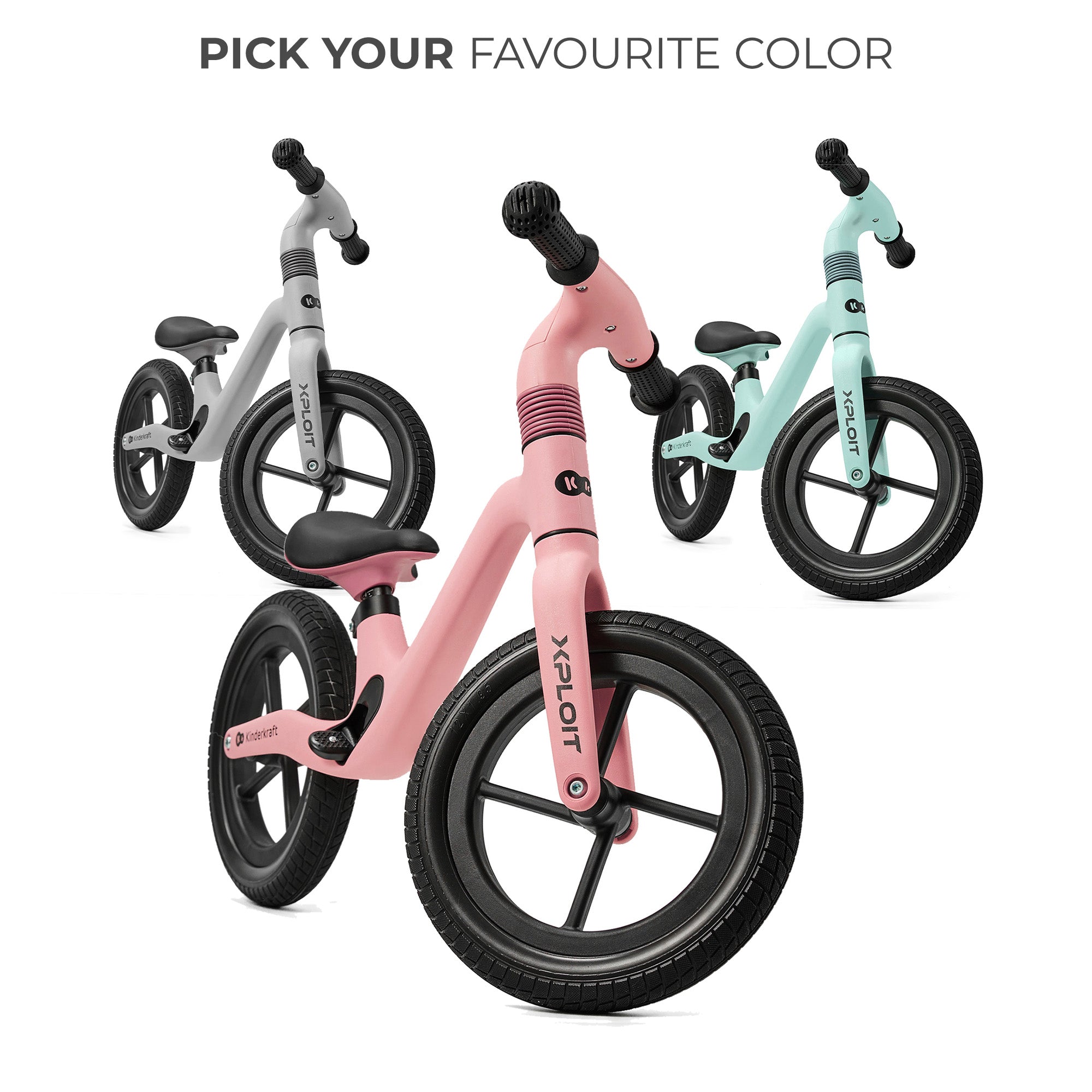 Kinderkraft XPLOIT колело за баланс BUBBLEGUM PINK - снимка 2