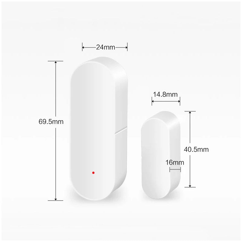 Смарт сензор No brand PST-WD002, За врата/прозорец, Wi-Fi, Tuya Smart, Бял - 91001