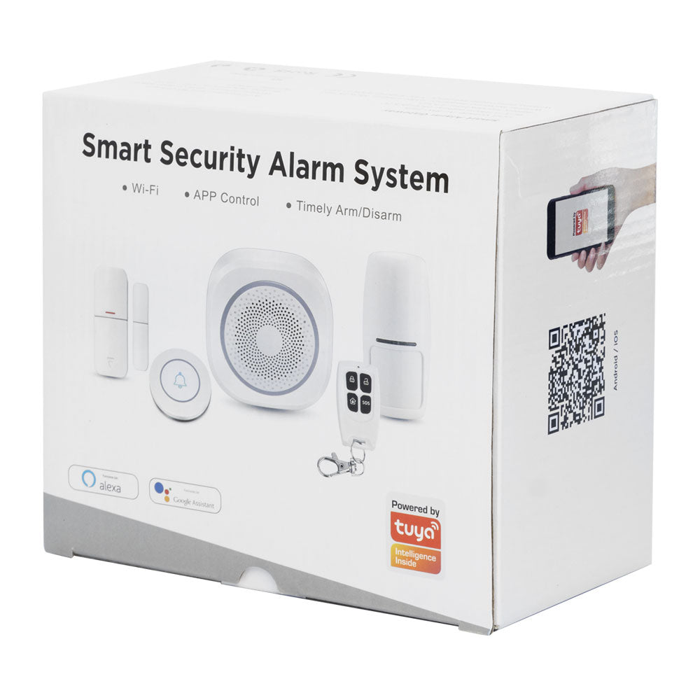 Смарт алармена система No brand PST-H3, 5в1, Wi-Fi, Tuya Smart, Бял - 91011