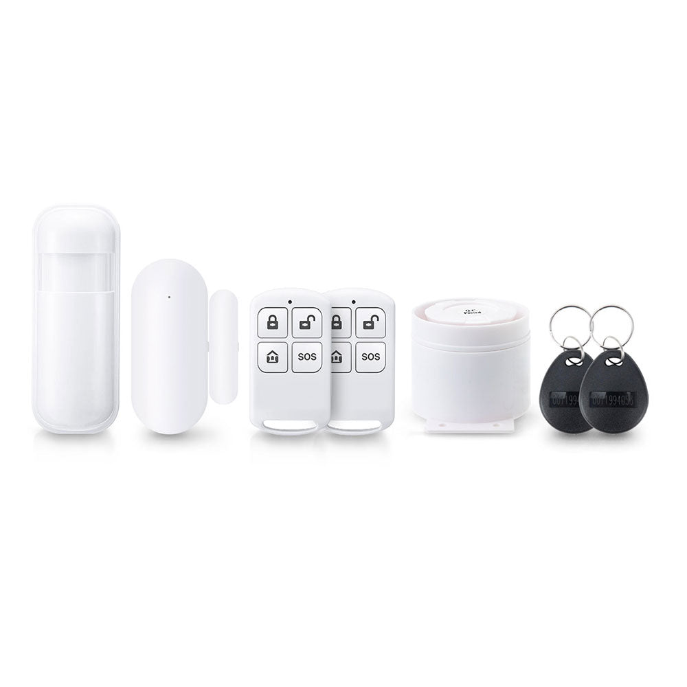 Смарт алармена система No brand PST-WG107T, 8в1, GSM, Wi-Fi, Tuya Smart, Бял - 91015