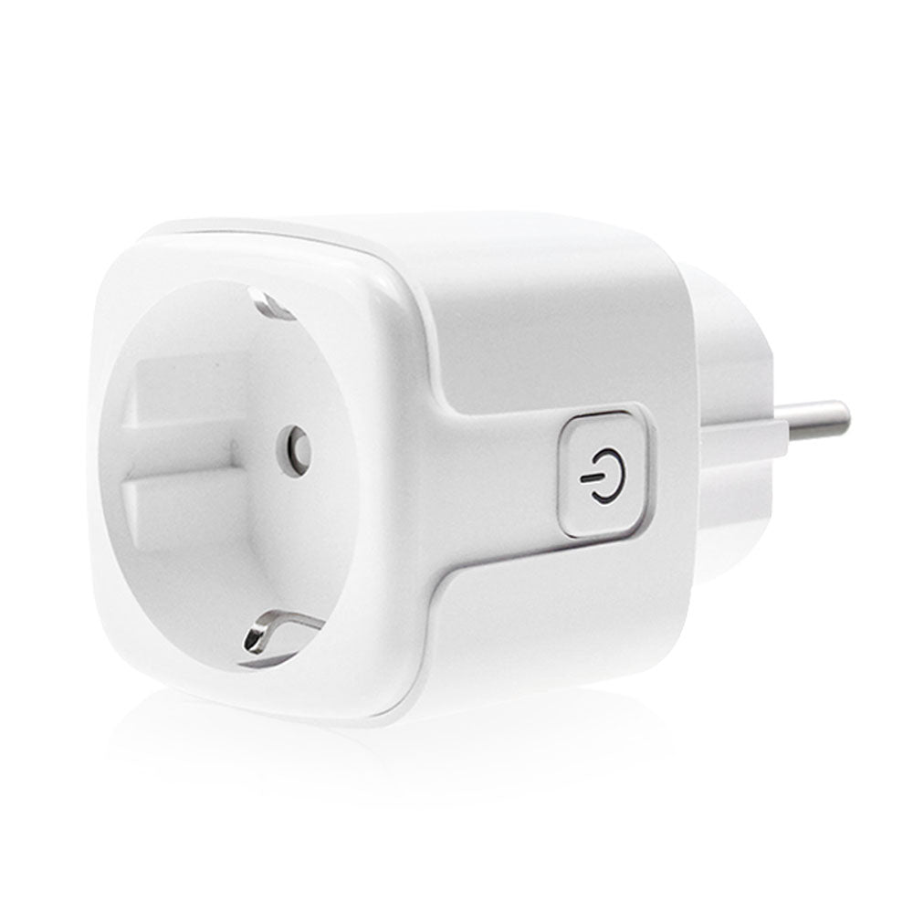 Смарт контакт No brand PST-ZEU-003, Мониторинг, 220V, 16A, Wi-Fi, Tuya Smart, Бял - 91017