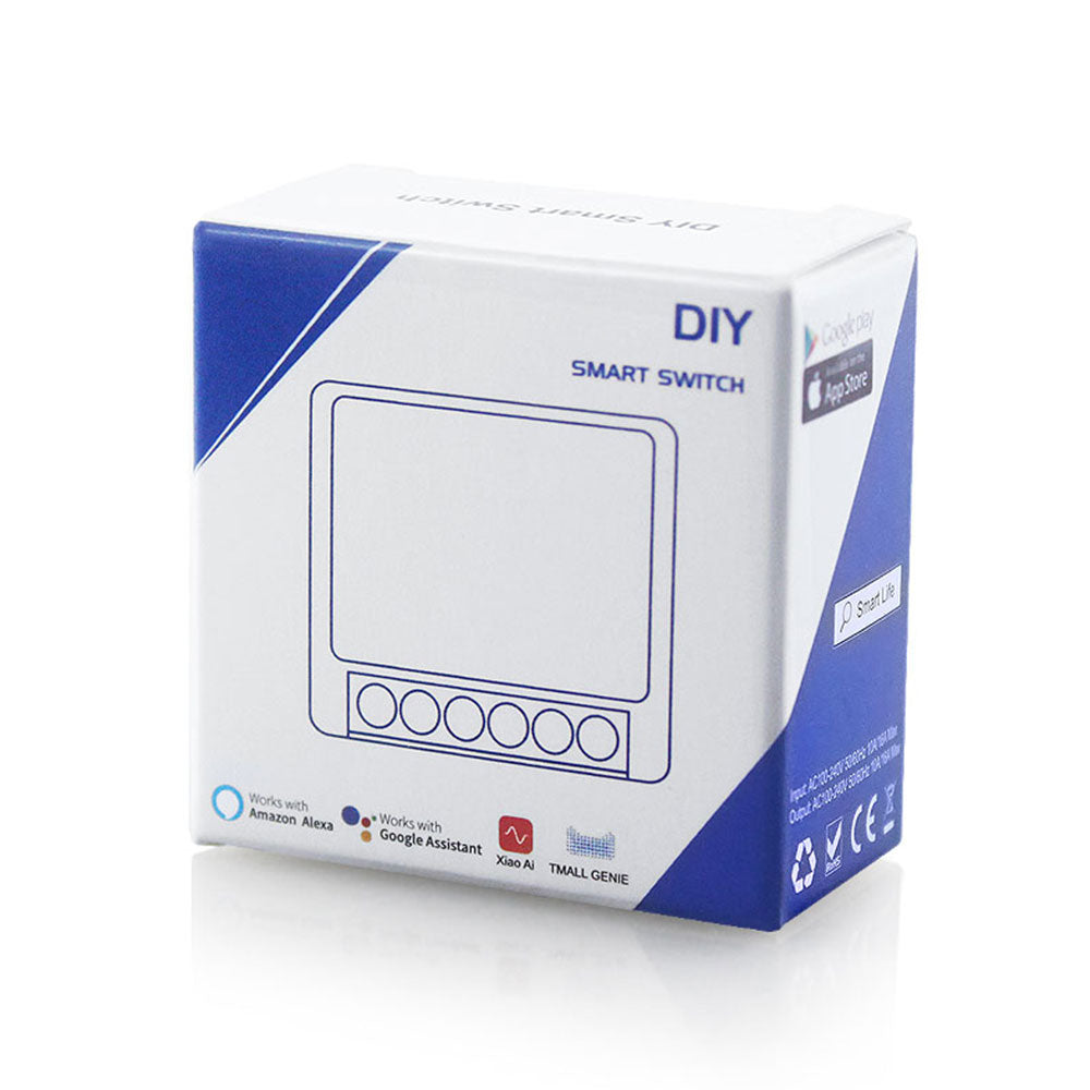 Смарт превключвател No brand PST-AP-SMT, 1 канал, 220V, 16A, Wi-Fi, Tuya Smart, Бял - 91021