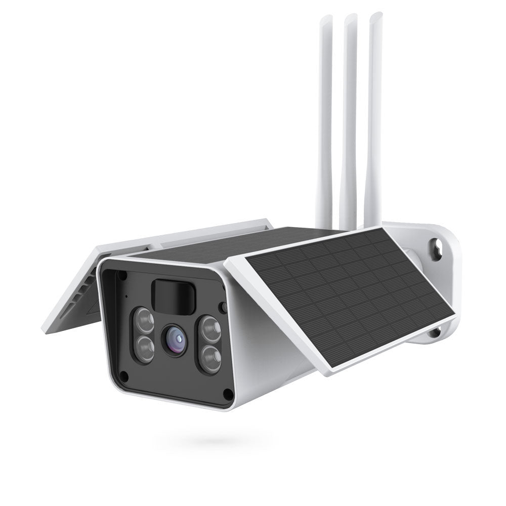 Смарт охранителна камера No brand PST-SC216, 2.0Mp, Соларен панел, Външен монтаж, Wi-Fi, Tuya Smart, Бял - 91032