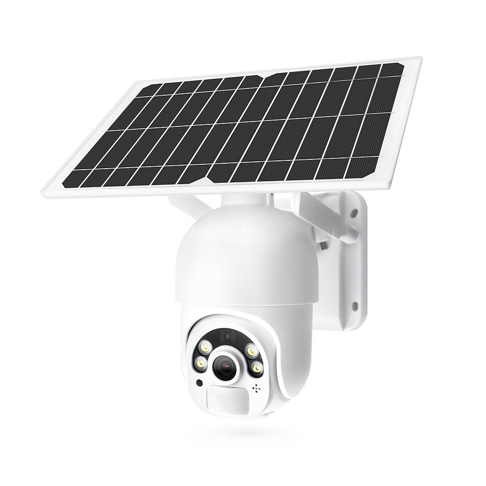 Смарт охранителна камера No brand PST-S20-4GT 2.0Mp, PTZ, 4G, Соларен панел, Външен монтаж, Tuya Smart, Бял - 91034