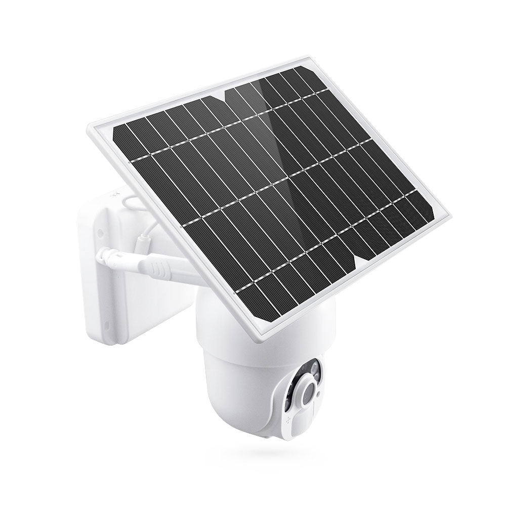 Смарт охранителна камера No brand PST-S20-4GT 2.0Mp, PTZ, 4G, Соларен панел, Външен монтаж, Tuya Smart, Бял - 91034