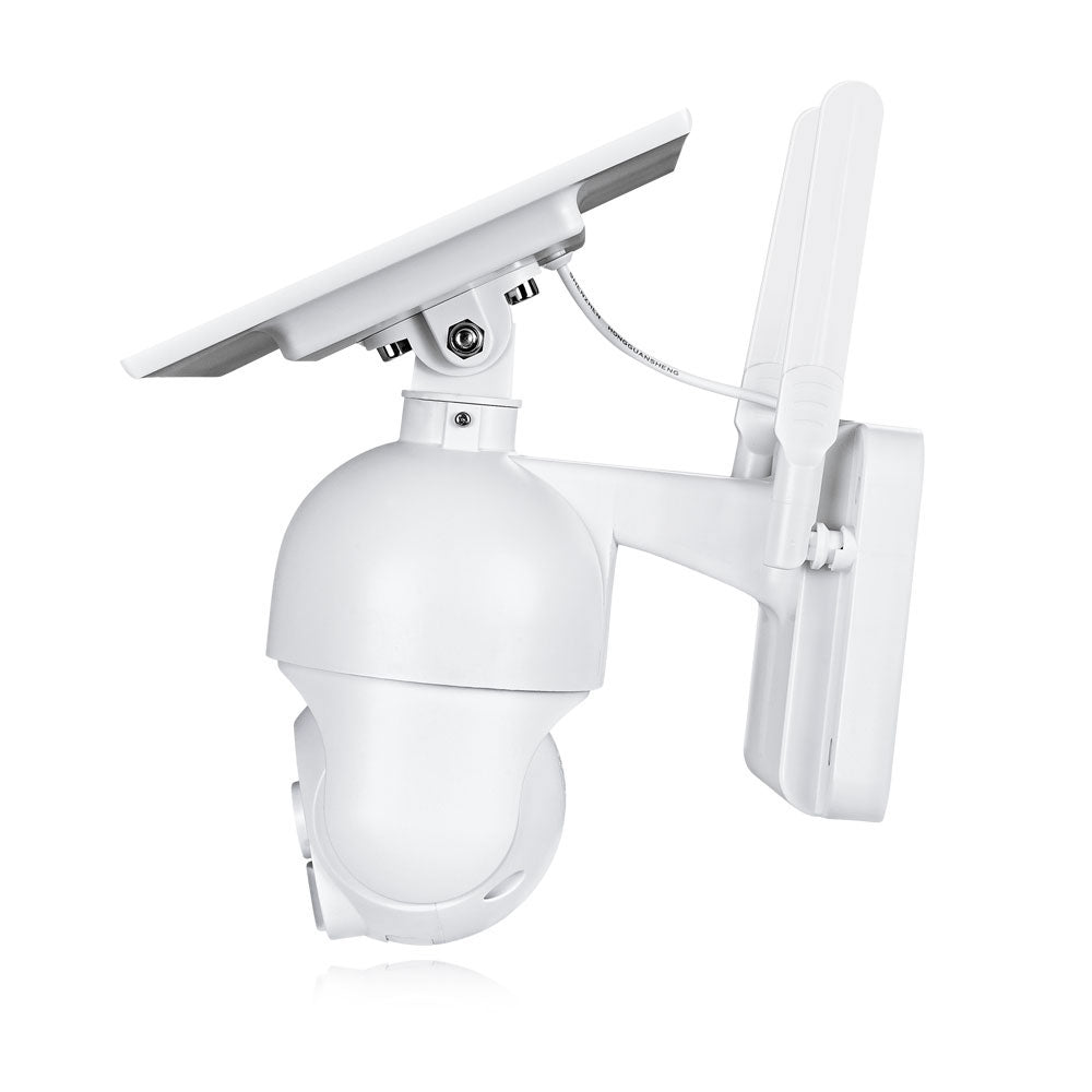 Смарт охранителна камера No brand PST-S20-4GT 2.0Mp, PTZ, 4G, Соларен панел, Външен монтаж, Tuya Smart, Бял - 91034