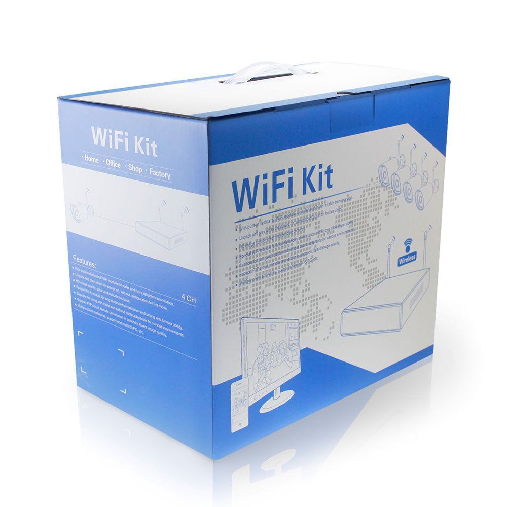 Система за видеонаблюдение No brand PST-TWK04BM, 4 камери, IP, 2.0Mp, Full HD, NVR - 91035
