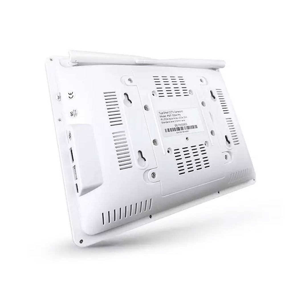 Смарт система за видеонаблюдение No brand PST-7204-PN, 4 камери, 2.0Mp, Full HD, Екран, Wi-Fi, Tuya Smart, Бял - 91037