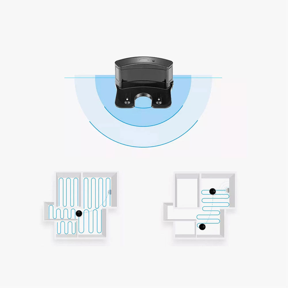Робот прахосмукачка No brand PST-A3-C, Wi-Fi, Tuya Smart, Бял - 91042