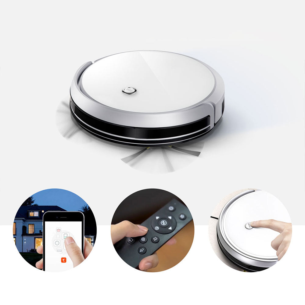 Робот прахосмукачка No brand PST-A3-C, Wi-Fi, Tuya Smart, Бял - 91042