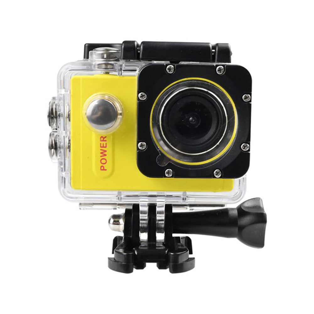 Водоустойчива екшън камера No brand ECM-SJ4000W4B, 12 Mp, Full HD, 140°, Жълт - 91069