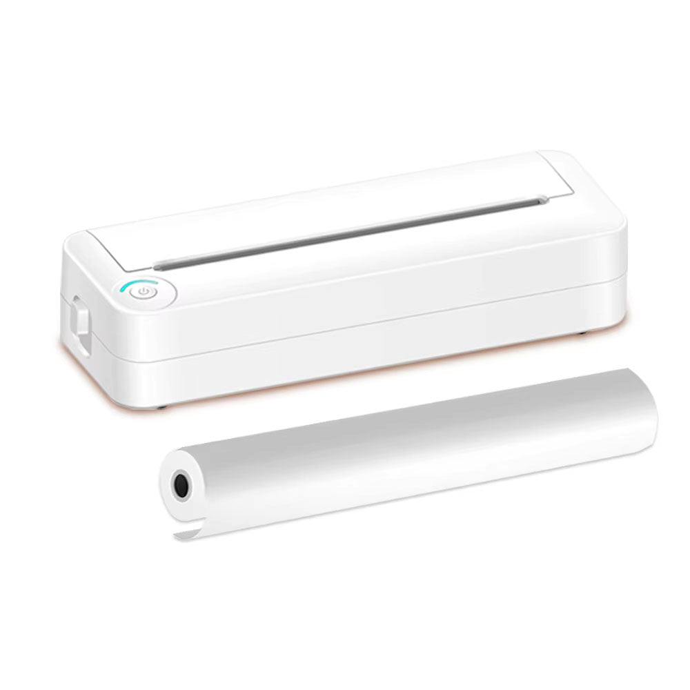 Преносим мини термичен принтер KDC-0019E, А4, Bluetooth, Бял - 91077