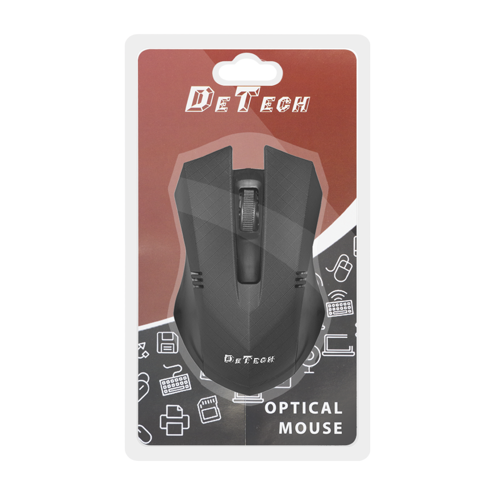 Мишка DeTech, оптична, Различни цветове - 957