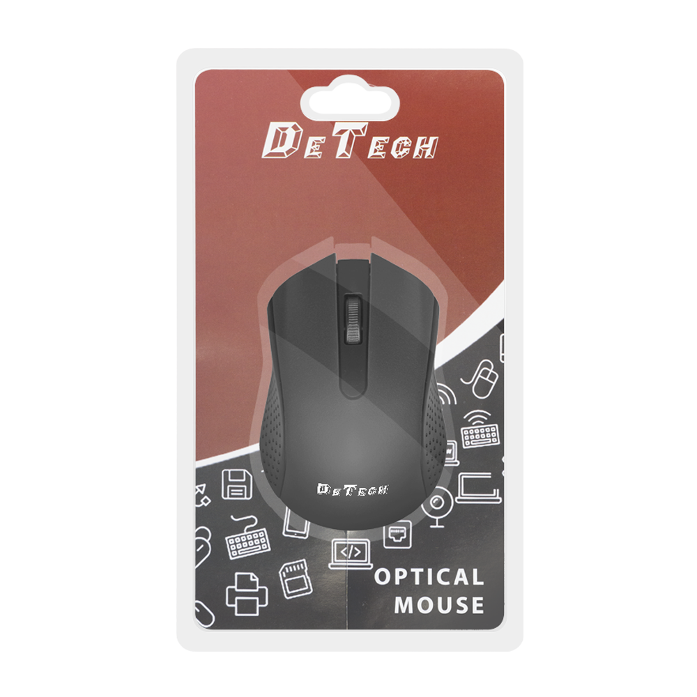 Мишка DeTech, оптична, Различни цветове - 958