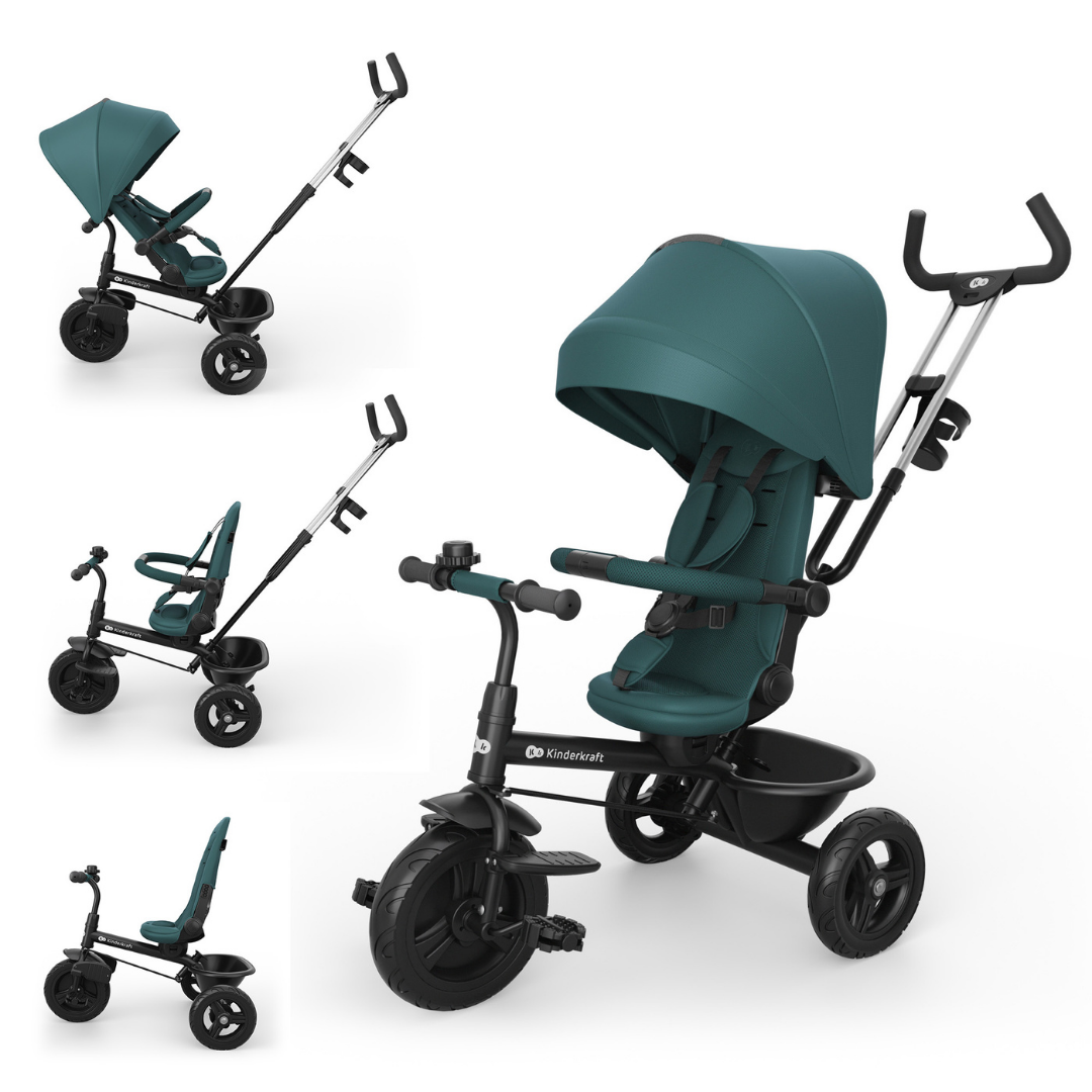 KinderKraft ASTON 2 PLUS триколка ЗЕЛЕНА - снимка 4